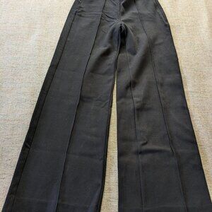 Ann Taylor Petite High Waist Side Zip Pintuck Pants Black 00P